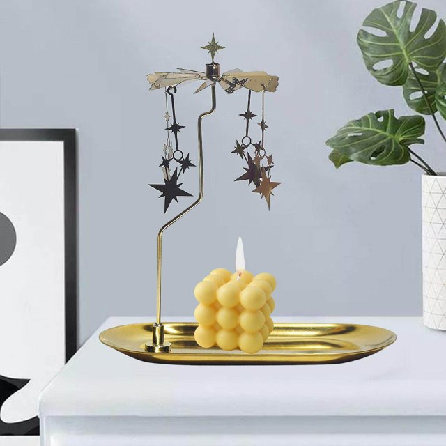 ziyahi Rotary Rotating Tea Light Candle Holder Living Room Stars