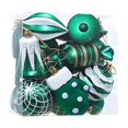 thumbnail image 2 of TopLLC 32 Pcs Christmas Tree Hanging Ornaments Set, Pre-Tied Shatterproof Plastic Assorted Baubles with Rope, Glitter Xmas Tree Decorative Pendants Christmas Decorations for Party Holiday Wedding, 2 of 6