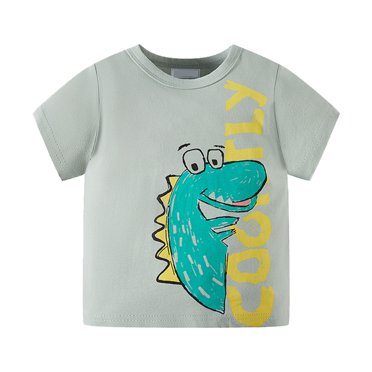 B91xZ Kids Boys Toddler Shirt Short Sleeve V-Neck Print T-Shirts,Green 4-5 Years