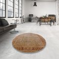 thumbnail image 3 of Ahgly Company Indoor Rectangle Mid-Century Modern Light Copper Gold Oriental Area Rugs, 6' x 9', 3 of 6