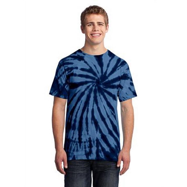 Port & Company Mens Essential Tie-Dye Tee - Navy - Medium