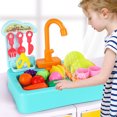 thumbnail image 3 of Kids Kitchen Playset Creative Electric Dishwasher Pretend Play Toy Kitchen Toy, 3 of 10
