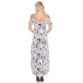 thumbnail image 4 of White Mark Women's Cold Shoulder Tie Dye Maxi Dress, 4 of 5
