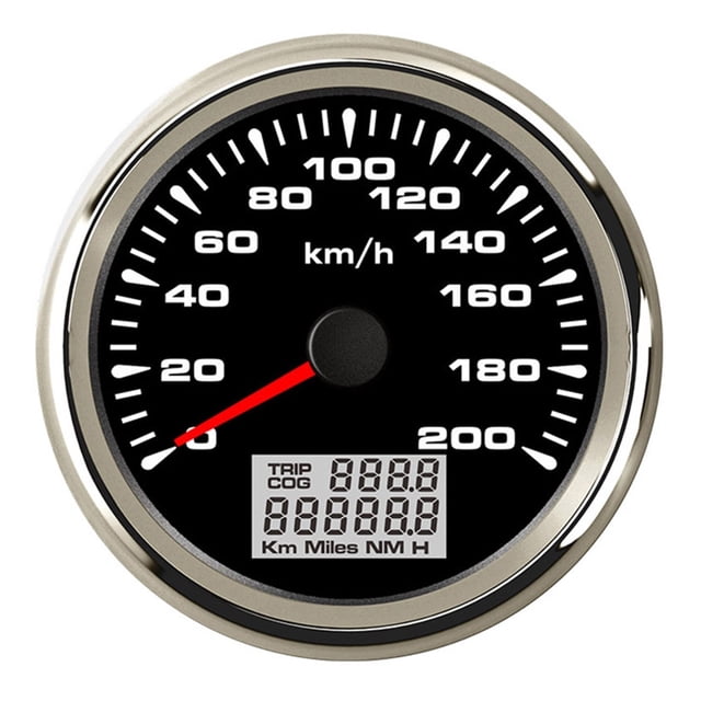 85mm GPS Speedometer 200KM/H IP67 Waterproof Speed Gauge For Car Truck SUV With Backlight 9-32V With Red Backlight ,Wide Applicability