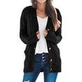 thumbnail image 1 of Kcodviy Sweaters Womens Open Sleeve Long Winter Coat Down Knit Boho Long Patchwork Knit Long Sweater Coat Cardigan Pockets Front Womens Long Sweaters for Winter Sweater, 1 of 5