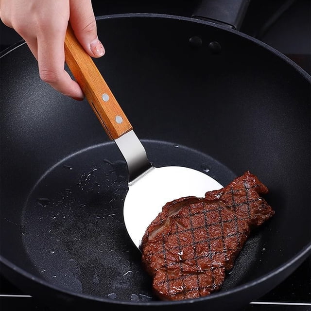Dvkptbk Steak Spatula-Meat Frying Spatula- Suitable for High Temperature Fryer- Barbecue Cookware- Etc- Kitchen Meat Spatula - Kitchen Gadgets