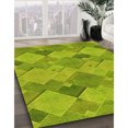 thumbnail image 3 of Ahgly Tapis d'Intérieur Lavable en Machine Carré Vert Caméléon, 8 Pieds Carré, 3 of 7