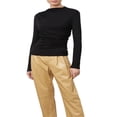 thumbnail image 3 of T-Shirts Asymétriques à Manches Longues de Couleur Unie pour Femmes, 3 of 9