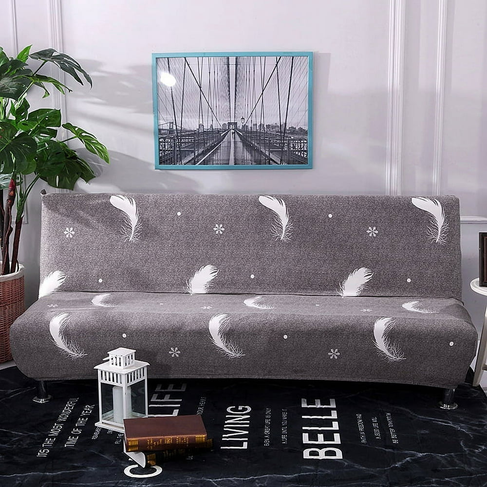 Housse de Futon Élastique Sans Accoudoirs, Protège-Meubles pour Canapé-Lit