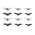 thumbnail image 1 of SIYTUAU Halloween 3D Hollow Bat Wall Stickers Set Of 36 For Office Kitchen Window Interior Decor Paper Material C, 1 of 9