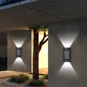 RXIRUCGD Solar Outdoor Lights-Intelligent Light Control Solar Powered Lights IP65 -Wall Security Lights For Fence Yard Garden Patio Front Door