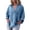 Blue, variant on Timegard Plus Size Tops for Women Casual Lightweight Long Sleeve Blouse Lapel V Neck Work Office Shirts Tops