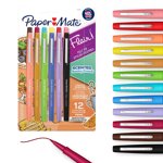 Paper Mate Flair Scented Stylos à pointe de feutre, parfums et couleurs brunch dimanche, point moyen (0.7 mm), 12 Nombre