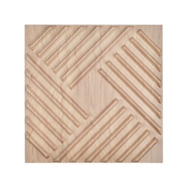 VEVOR 3D Wall Panels 12-Pack 19.7x19.7 in PVC 32 Sq.Ft Coverage Slat Light Wood Color