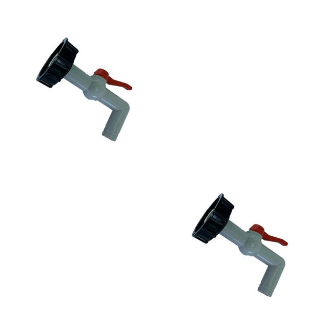 relayinert Contenant IBC Robinets en Plastique Réservoir Connecteurs de Commande Marche/arrêt Raccords Barils Accessoire Pièces de Remplacement 90° 25 mm 2 Pcs