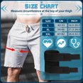 thumbnail image 2 of Adjustable Thigh Brace, Hamstring Compression Wrap, Thigh Compression Sleeve, Quad and Upper Leg Brace for Men & Women, 2 of 13