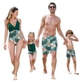 thumbnail image 1 of PatPat Women One Piece Swimsuits High Waist V Neck Tropical Plants Family Matching Bathing Suit Set, 1 of 7