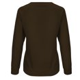 thumbnail image 5 of Yuyuzo 2025 Automne Chandail Sport Uni pour Femme Décontracté Ample à Col Rond Raglan à Manches Longues Chandail Tunique Hauts Brun A1, 5 of 5