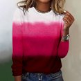 thumbnail image 4 of Hauts à Manches Longues pour Femmes Mode Femme Col Rond Imprimé Blouse T-Shirt Manches Longues T-Shirts Manches Longues pour Femmes, 4 of 4