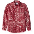 thumbnail image 1 of Azaro Uomo Chemise Habillée Brillante pour Homme Sans Plis, Décontractée, Boutonnée, Non Rentrée, Feuille d'Argent Bourgogne, m, 1 of 6