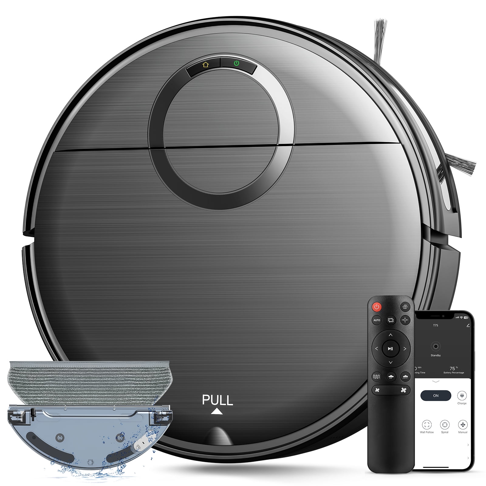 GOOVI Robot Vacuum and Mop Combo, 2 in 1 Mopping Robotic Vacuum with Schedule, App/Bluetooth/Voice, Max Suction 2000Pa, Self-Charging Robot Vacuum Cleaner