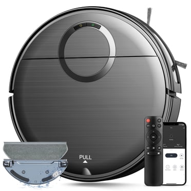 GOOVI Robot Vacuum and Mop Combo, 2 in 1 Mopping Robotic Vacuum with Schedule, App/Bluetooth/Voice, Max Suction 2000Pa, Self-Charging Robot Vacuum Cleaner