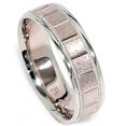 thumbnail image 1 of Bracelet de Mariage Milgrain 6mm Texturé Or Blanc et Rose, 1 of 2
