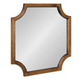 thumbnail image 1 of Kate And Laurel Hogan Scalloped Square Mirror, 24 x 24, Rustic Brown, Decorative Modern Farmhouse Wall Mirror for Display with Unique Shape and Large Size, 1 of 15