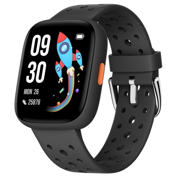 BIGGERFIVE Smart Watch for Kids, 1.8" Fitness Tracker Watch Pedometer, Heart Rate, Sleep Monitor, IP68 Waterproof, Calorie Step Counter, Puzzle Games