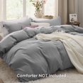 thumbnail image 2 of Bedsure Grey Duvet Cover King Size - Soft Prewashed King Duvet Cover Set, 3 Pieces, 1 Duvet Cover 104x90 Inches with Zipper Closure and 2 Pillow Shams, Comforter Not Included, 2 of 6