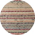 thumbnail image 1 of Ahgly Company Tapis de Zone Rond Abstrait Beige Français Marron Lavable en Machine, 5 Pieds Rond, 1 of 7