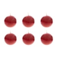 thumbnail image 1 of Mega Candles 6 pcs Unscented Red Round Ball Candle, Hand Poured Premium Wax Candles 3 Inch x 3 Inch, Home DÃ©cor, Wedding Receptions, Baby Showers, Birthdays, Celebrations, Party Favors & More, 1 of 4