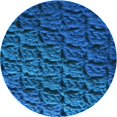 thumbnail image 1 of Ahgly Company Tapis d'Intérieur Lavable en Machine Carré Transitionnel Bleu Bleuet, 3 Pieds Carré, 1 of 7