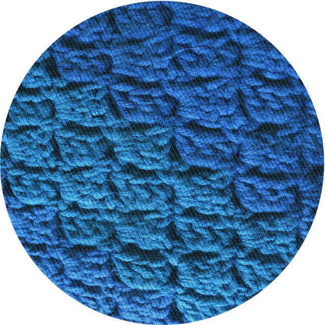 Ahgly Company Tapis d'Intérieur Lavable en Machine Carré Transitionnel Bleu Bleuet, 3 Pieds Carré