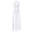 thumbnail image 3 of RUNQHUI Robe de Danse Lyrique Longue pour Femme, Superposition Torsadée, Danse Moderne Contemporaine, Blanche, TG, 3 of 7