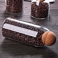 thumbnail image 3 of EGNMCR Storage Containers, Kitchen Storage & Organization Glass Storage Jars With Airtight Wooden Lid Ball Clear Candy Jar Food Storage Jars For Tea Coffee Spice Candy Glass Storage, 3 of 8