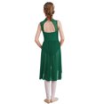 thumbnail image 2 of RUNQHUI Robe de Danse Lyrique Ballet Strass pour Filles Patinage Artistique Sans Manches Justaucorps Jazz Latin Danse Moderne Vert 10, 2 of 7