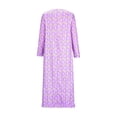 thumbnail image 4 of FcBaudy Robe à Manches Longues à Col en V, Robes d'Été pour Femmes, Robes pour Femmes Mode Femmes Robe Décontractée à Imprimé Robe à Col en V à Manches Longues Robe Longue Robe Femme, 4 of 5