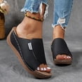 thumbnail image 3 of Wedge Orthopedic Slide Sandals For Women 2025 Comfortable Leather Arch Support Platform Slip On Walking Shoes, 3 of 7