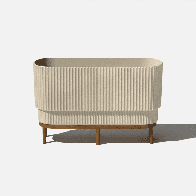 Veradek Demi Series Raised 30" Long Plastic-Stone Planter