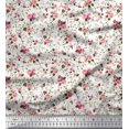 thumbnail image 1 of Soimoi Tissu en Poly Georgette Imprimé Feuilles et Roses au Mètre 52 Pouces de Large, 1 of 3