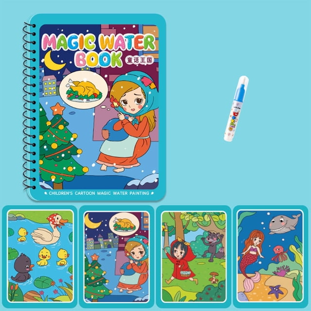Magic Water Reveal Coloring Set Reusable Painting Kit for s Creative Art Activity Travel Friendly Washable Doodle Toy Educational Gift