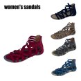 thumbnail image 1 of CAROOTU Sandales Plates Respirantes à Bout Rond Chaussures de Plage d'Été pour Femmes Vintage, 1 of 6