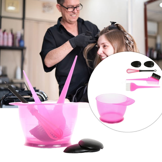 FcBaudy Hair Coloring Dyeing Kit Color Brush Comb Mixing Bowl Salon Tint Tool Set Salon Scissors