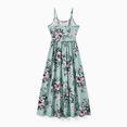 thumbnail image 4 of PatPat Ensembles Assortis pour la Famille Polo à Rayures Vert Ou Robe à Bretelles avec Ceinture à Imprimé Floral, 4 of 6