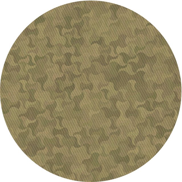 Ahgly Company Machine Washable Indoor Round Transitional Oak Brown Area Rugs, 8' Round