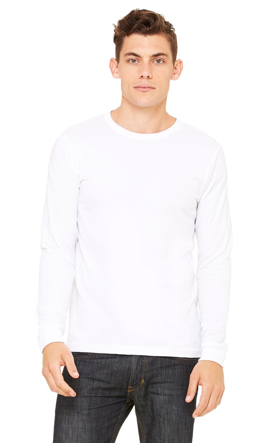 Bella + Canvas T-Shirt Unisexe à Manches Longues - Blanc - 2TG