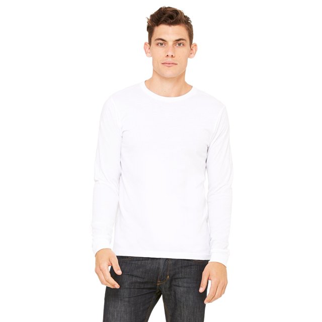 Bella + Canvas T-Shirt Unisexe à Manches Longues - Blanc - 2TG
