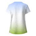 thumbnail image 4 of Hauts de Sarrau à Col en V Dégradé pour Femmes Extensibles Résistants aux Plis Uniforme Médical d'Infirmière avec 2 Poches Confortable Léger Uniforme de Travail Manches Courtes Blouse de Couleur Unie Vert, 4 of 4