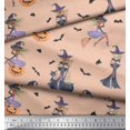 thumbnail image 2 of Soimoi Rayon Fabric Magic Potion,Bat & Witch Halloween Printed Fabric 1 Yard 42 Inch Wide, 2 of 3